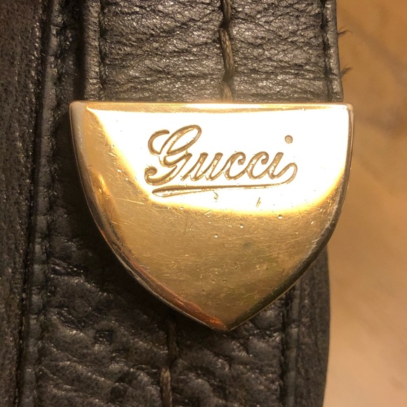 Gucci black leather vintage handbag - Picture 3 of 8